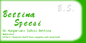 bettina szecsi business card