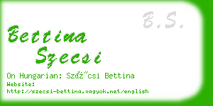 bettina szecsi business card